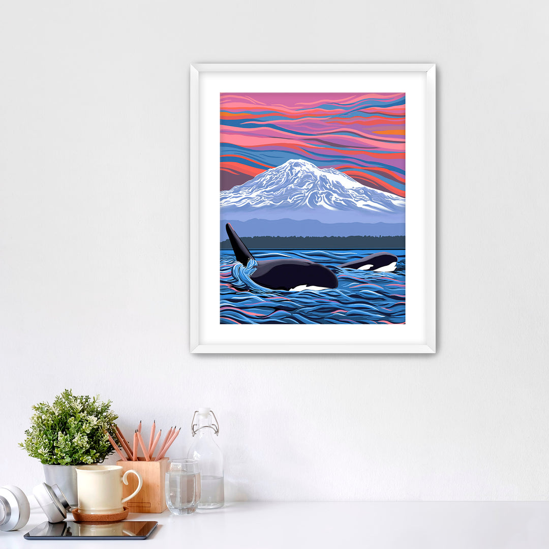 Orca "Ballet Slipper" – Pacific Northwest Wall Art Print