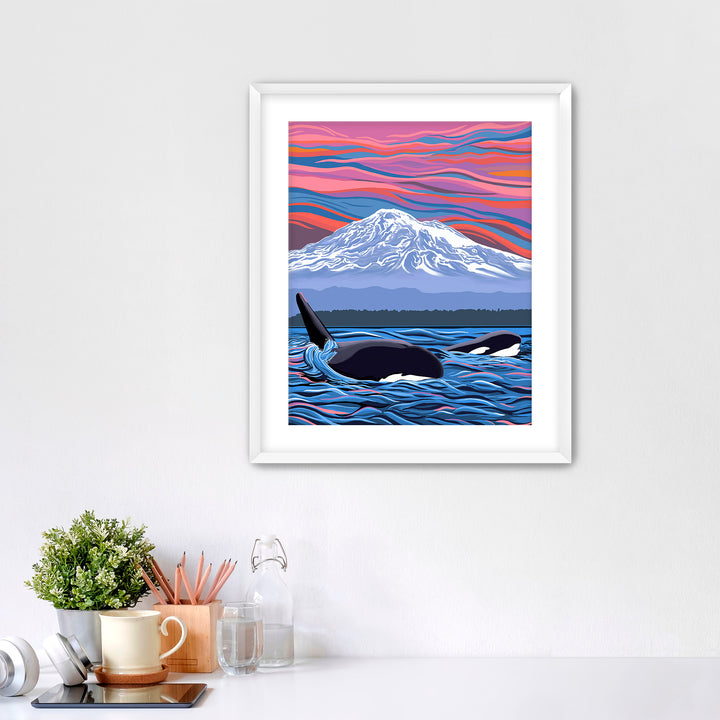 Orca "Ballet Slipper" – Pacific Northwest Wall Art Print