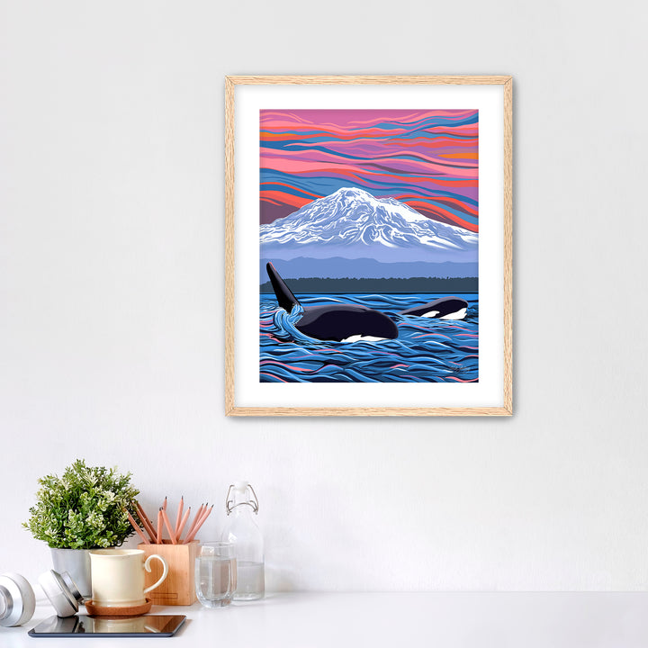 Orca "Ballet Slipper" – Pacific Northwest Wall Art Print