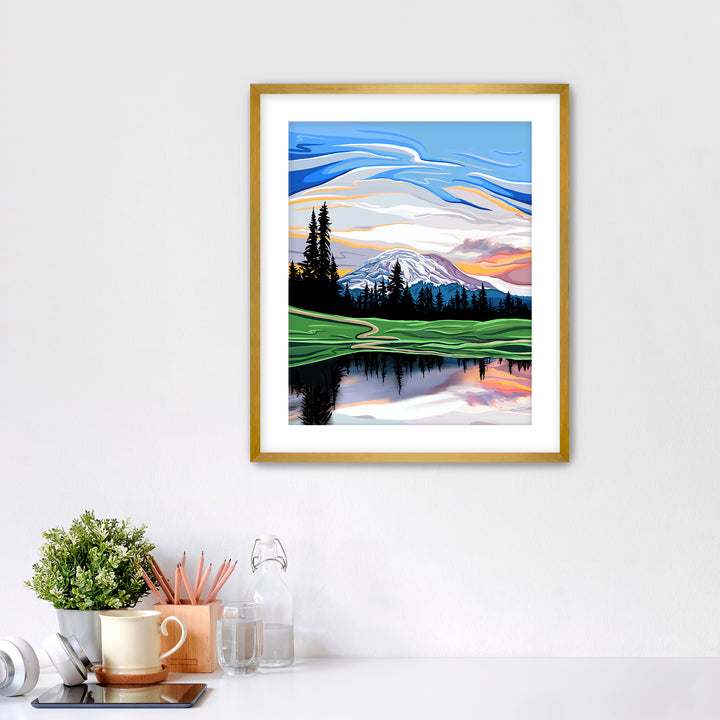 Mount Rainier Serenity - Lake  Reflection Wall Art