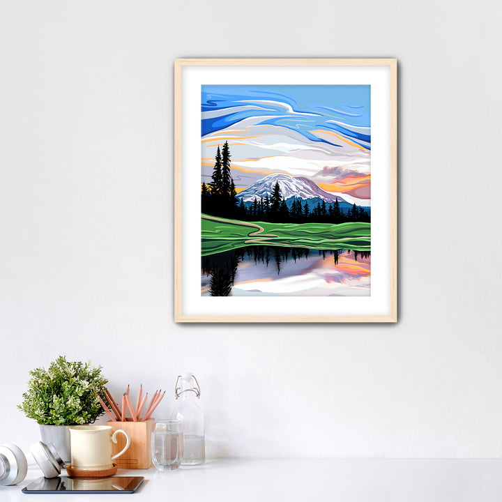 Mount Rainier Serenity - Lake  Reflection Wall Art