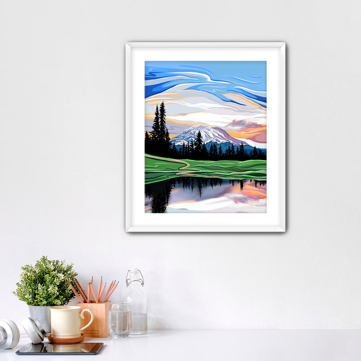 Mount Rainier Serenity - Lake  Reflection Wall Art