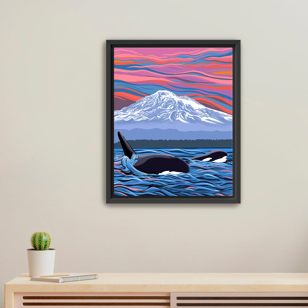 Orca – Ballet Slipper – Framed Canvas Print