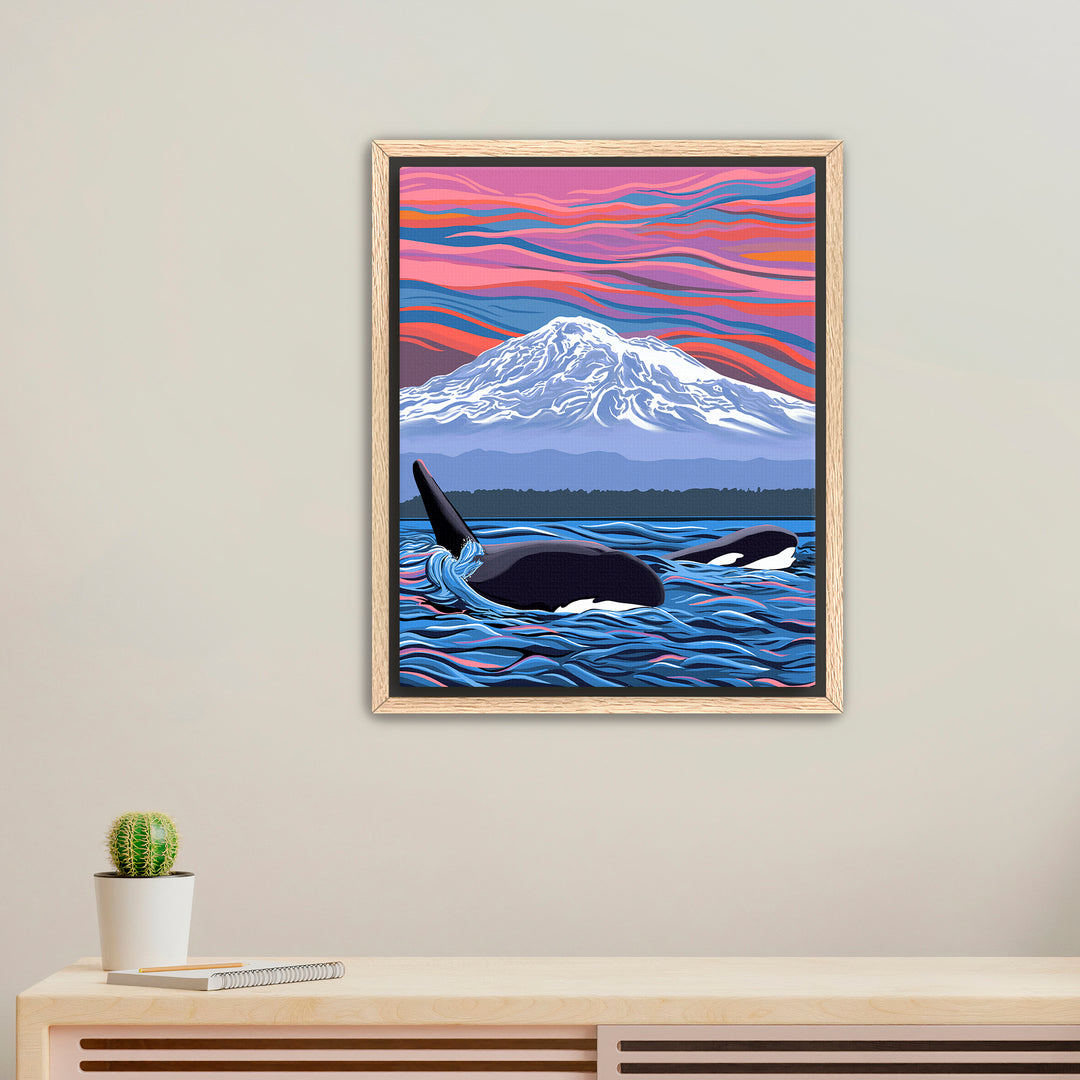 Orca – Ballet Slipper – Framed Canvas Print