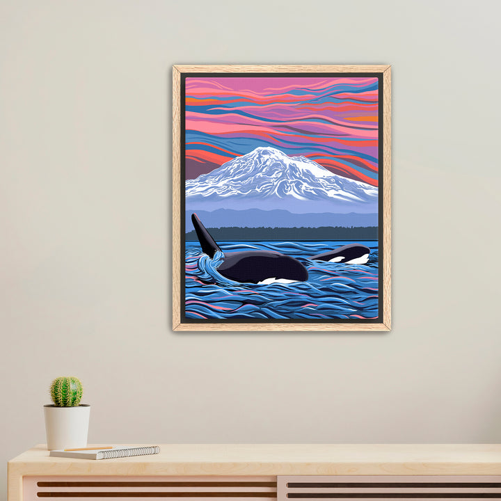 Orca – Ballet Slipper – Framed Canvas Print