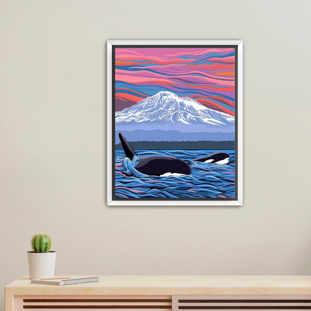 Orca – Ballet Slipper – Framed Canvas Print