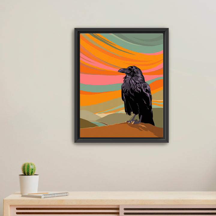 Raven’s Song – Framed Canvas Print