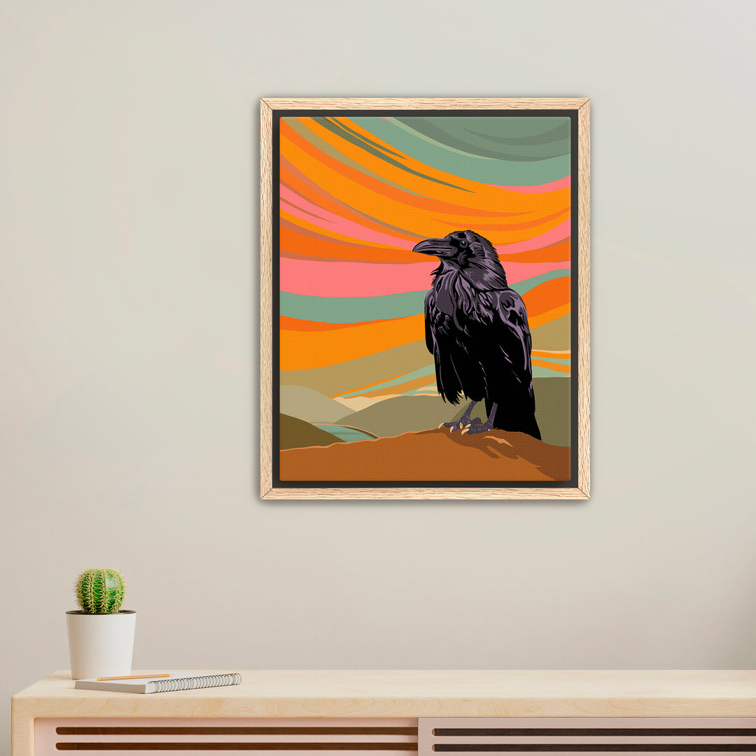 Raven’s Song – Framed Canvas Print