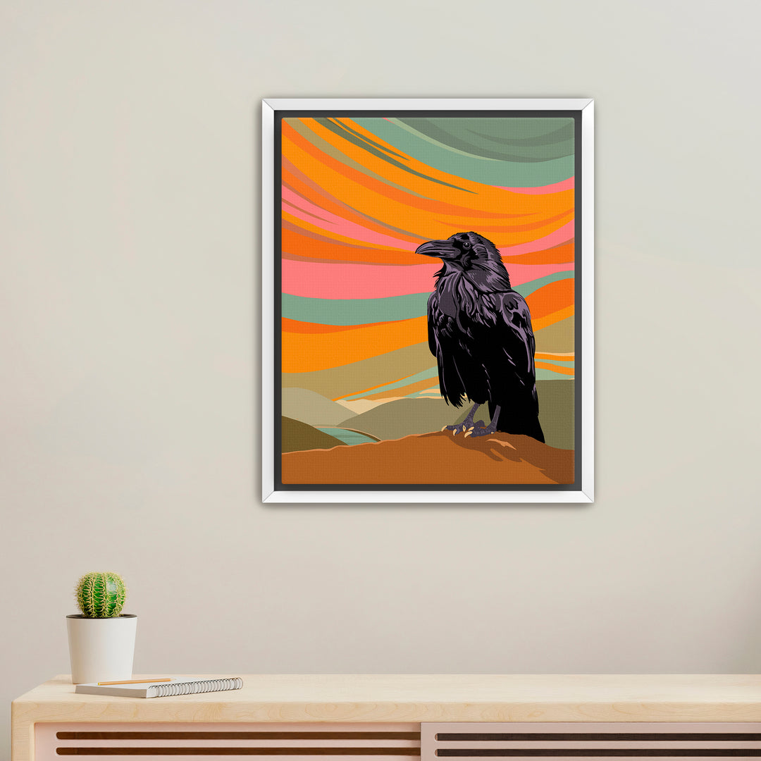 Raven’s Song – Framed Canvas Print