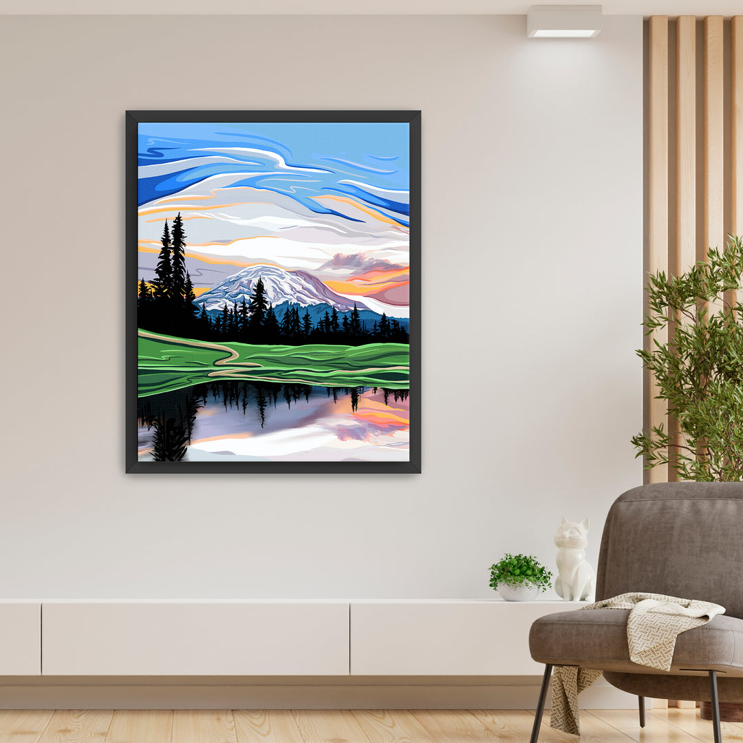 Mount Rainier Serenity - Lake  Reflection Wall Art