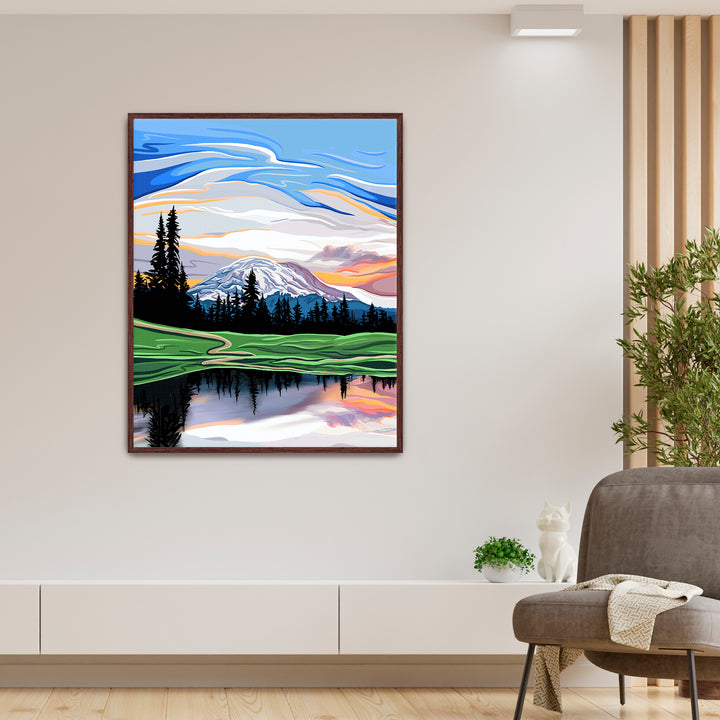 Mount Rainier Serenity - Lake  Reflection Wall Art