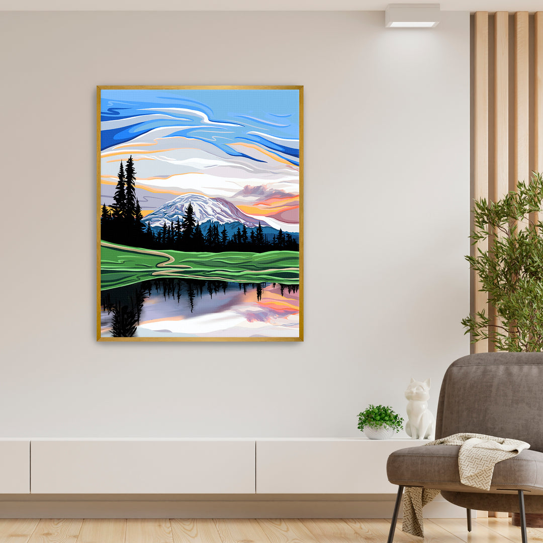 Mount Rainier Serenity - Lake  Reflection Wall Art