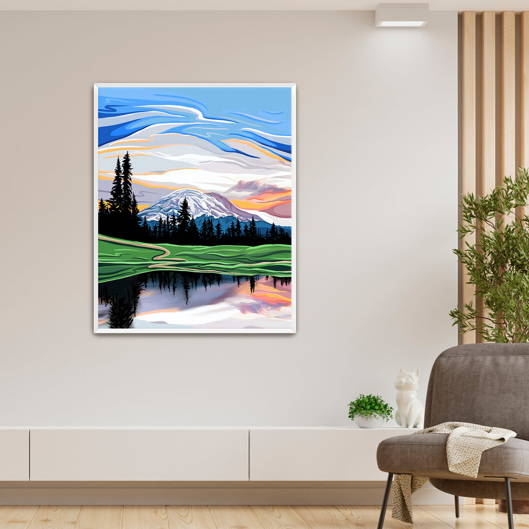 Mount Rainier Serenity - Lake  Reflection Wall Art