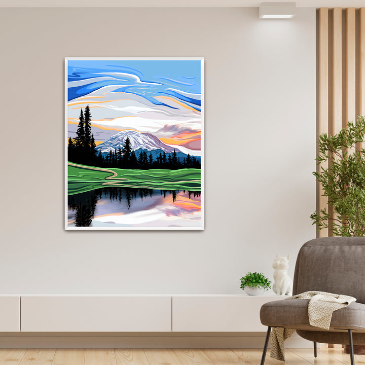 Mount Rainier Serenity - Lake  Reflection Wall Art