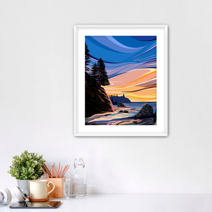Edge of Evening – Pacific Coast – Framed Art Print