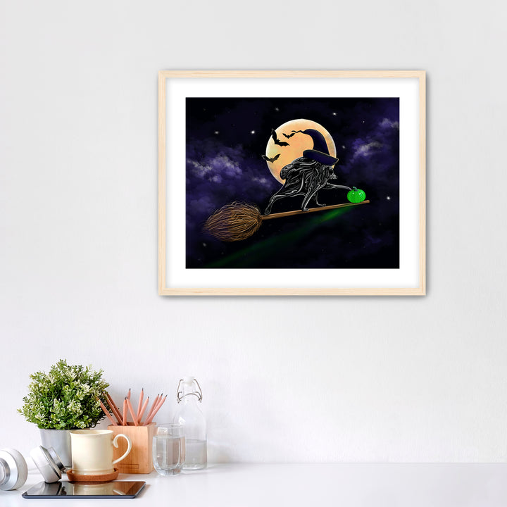 Jimothy Takes Flight Raccoon Halloween Art Print