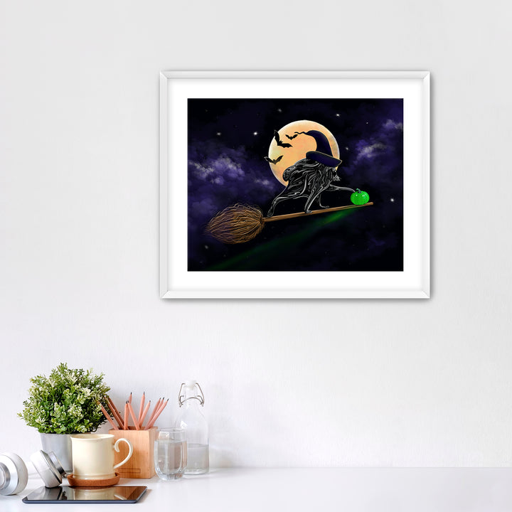 Jimothy Takes Flight Raccoon Halloween Art Print