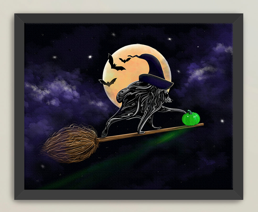 Jimothy Takes Flight Raccoon Halloween Art Print