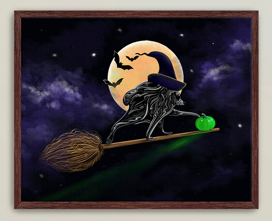 Jimothy Takes Flight Raccoon Halloween Art Print