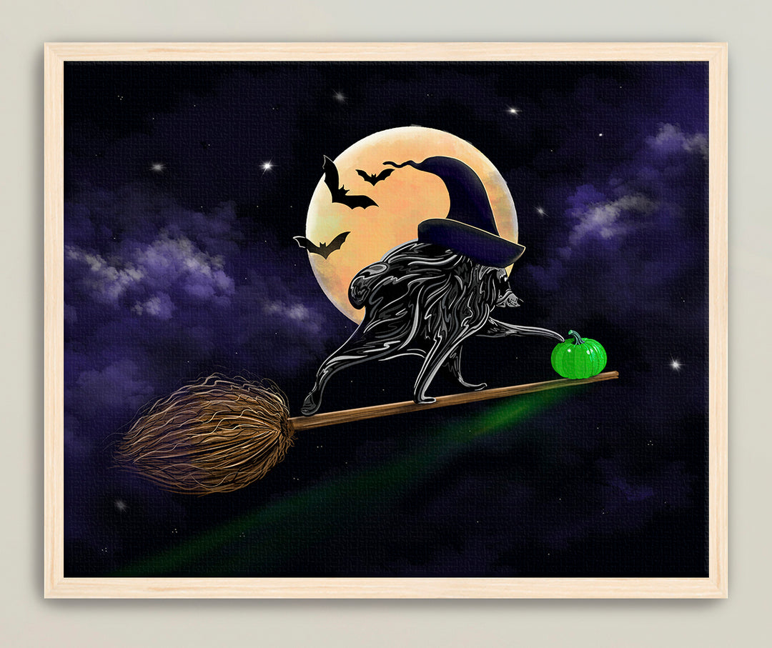 Jimothy Takes Flight Raccoon Halloween Art Print
