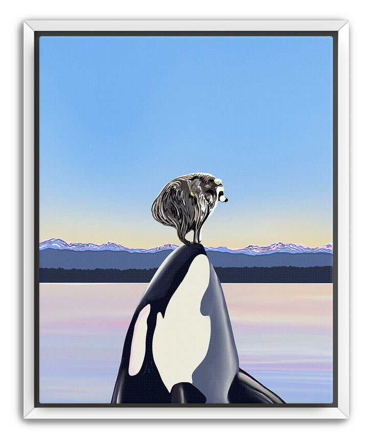 Whale Hello, Jimothy! – Jimothy Raccoon & Orca Art Print