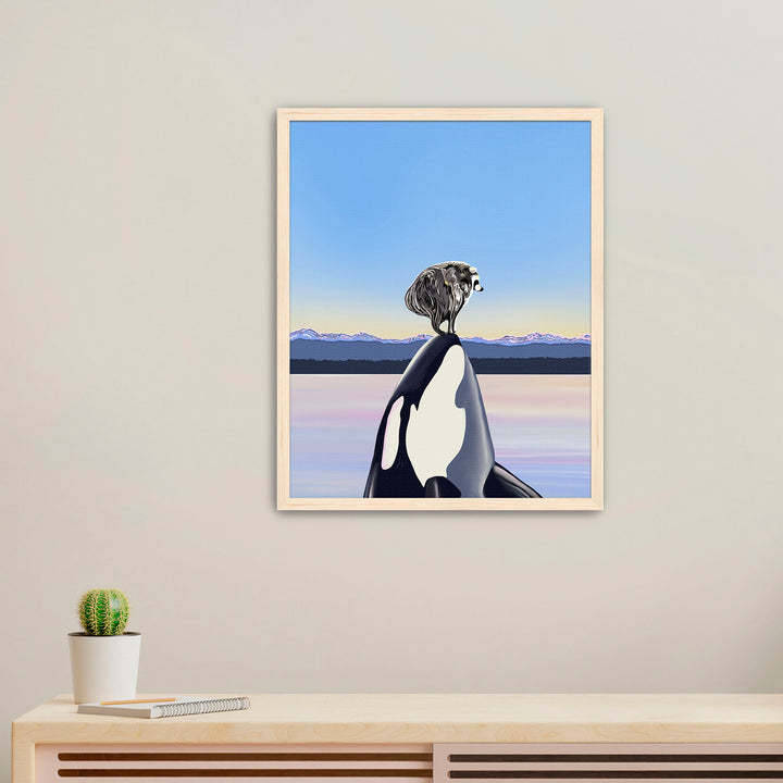 Whale Hello, Jimothy! – Jimothy Raccoon & Orca Art Print