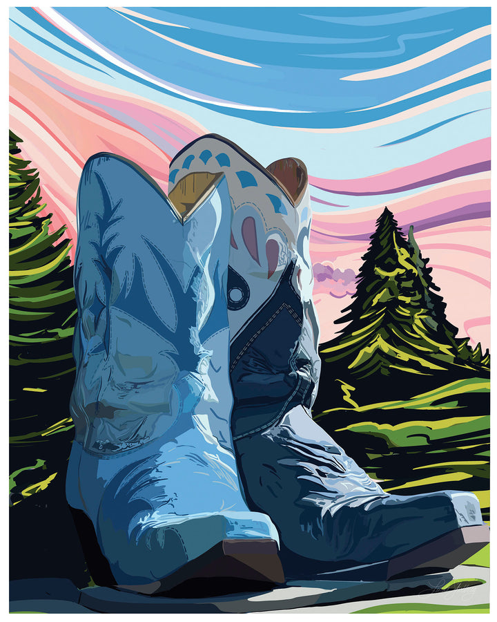 "Hat N Boots" Wall Art