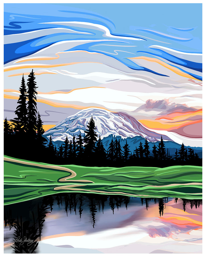 Mount Rainier Serenity - Lake  Reflection Wall Art