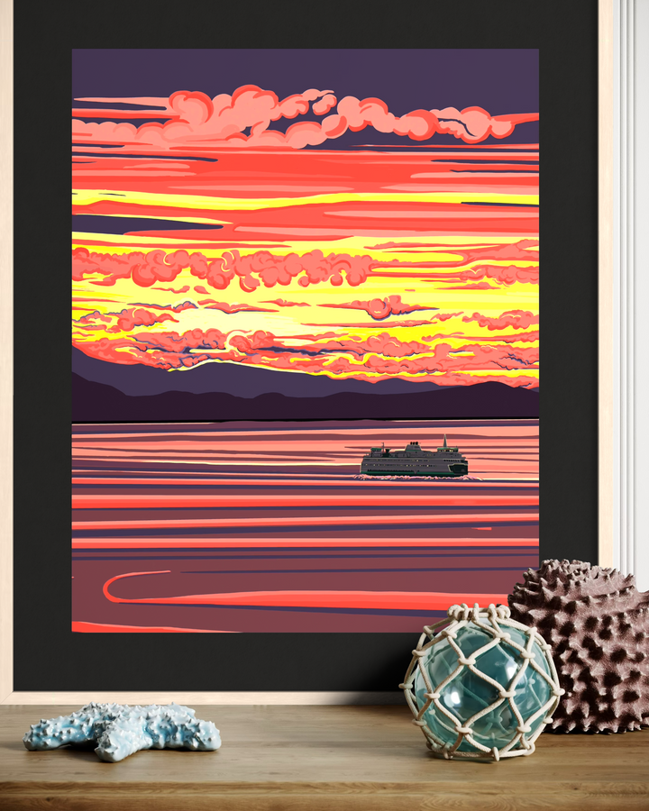 Ferry - Shimmering Sea  – Signature Collection | Linda Sholberg Art