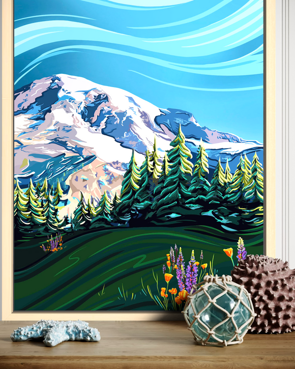 Mount Rainier & Wildflowers – Signature Collection