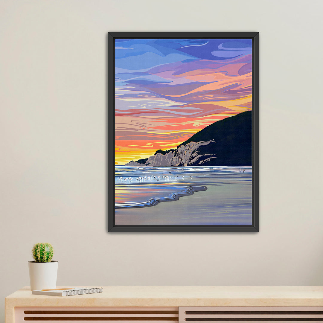 Where the Day Ends – Manzanita – Framed Canvas Print
